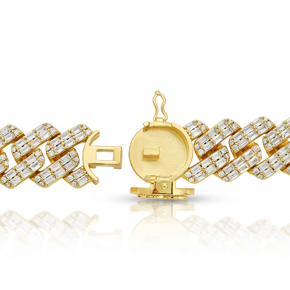 2 Row Diamond Cuban Chain Baguette 18mm - Image 11
