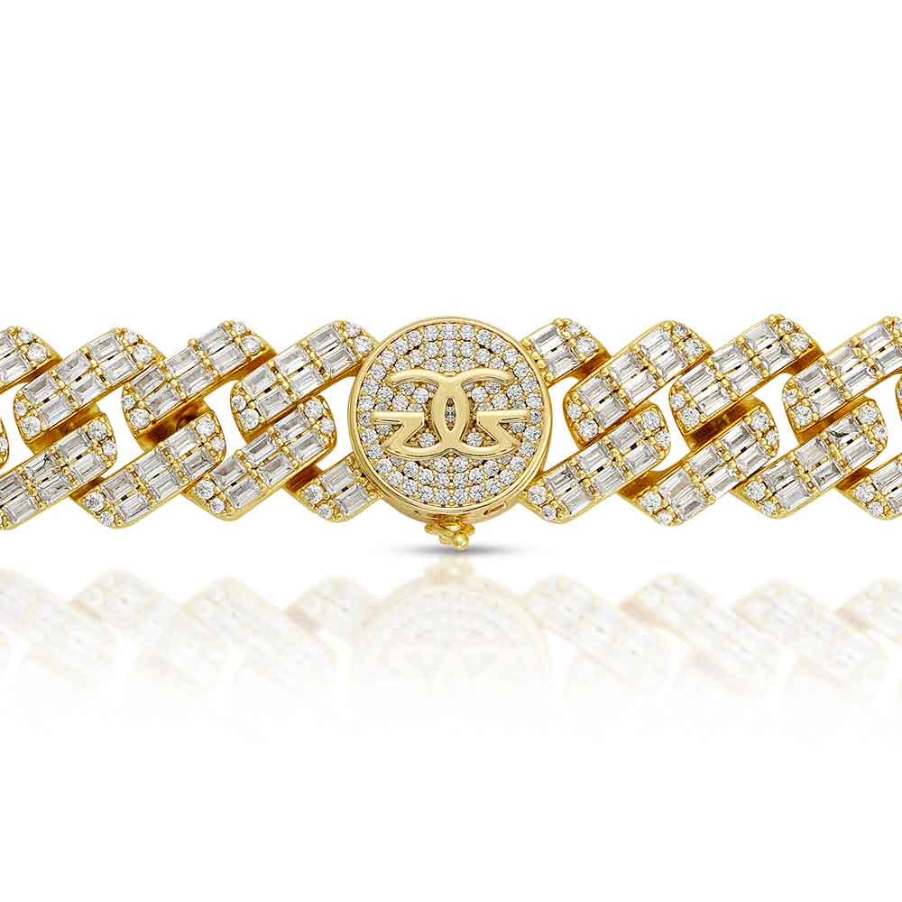 2 Row Diamond Cuban Chain Baguette 18mm - Image 7