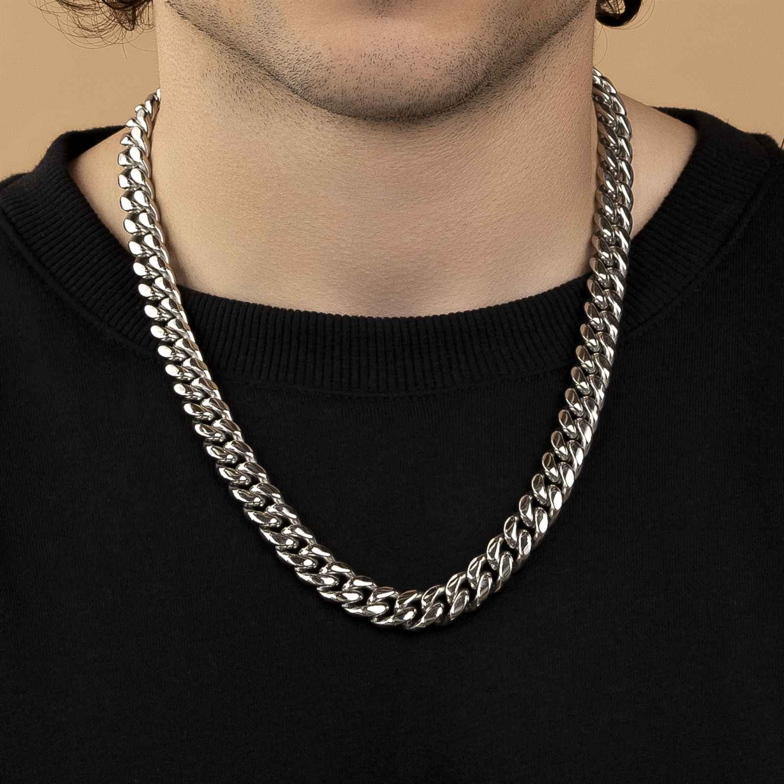 Cuban Link Chain White Gold 12mm - Image 4