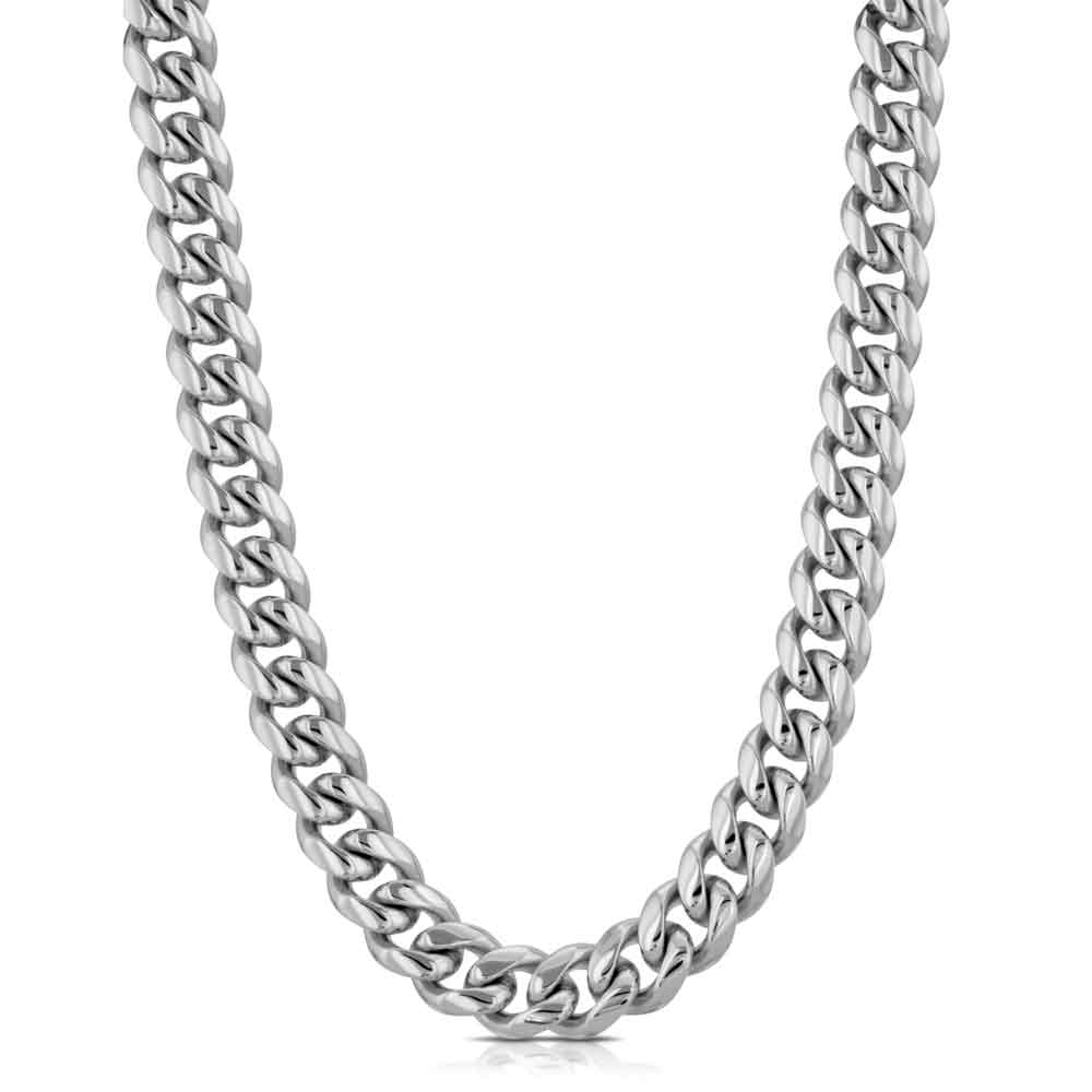 Cuban Link Chain White Gold 8mm - Image 3