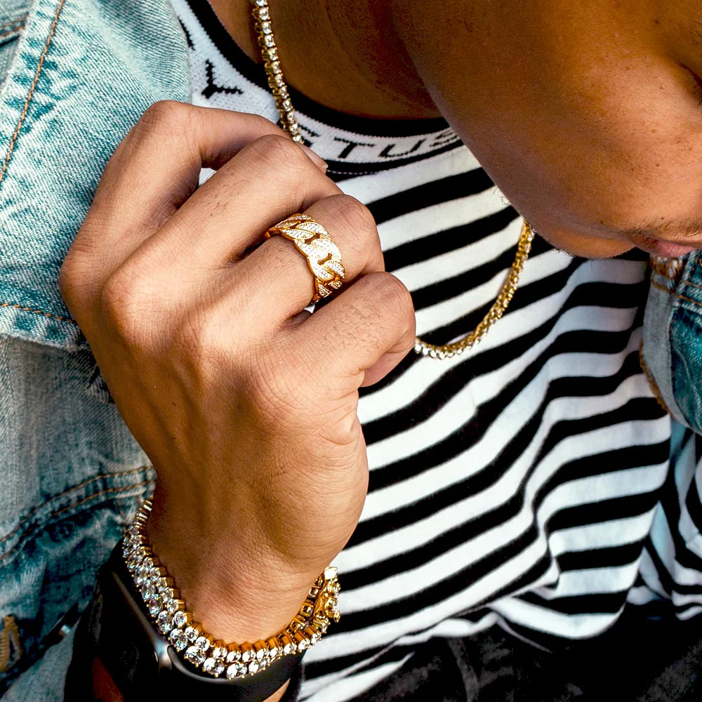 Diamond Cuban Link Ring - Image 5