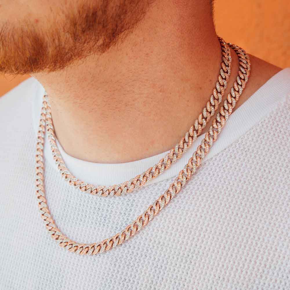Micro Diamond Cuban Link Chain 8mm - Image 14