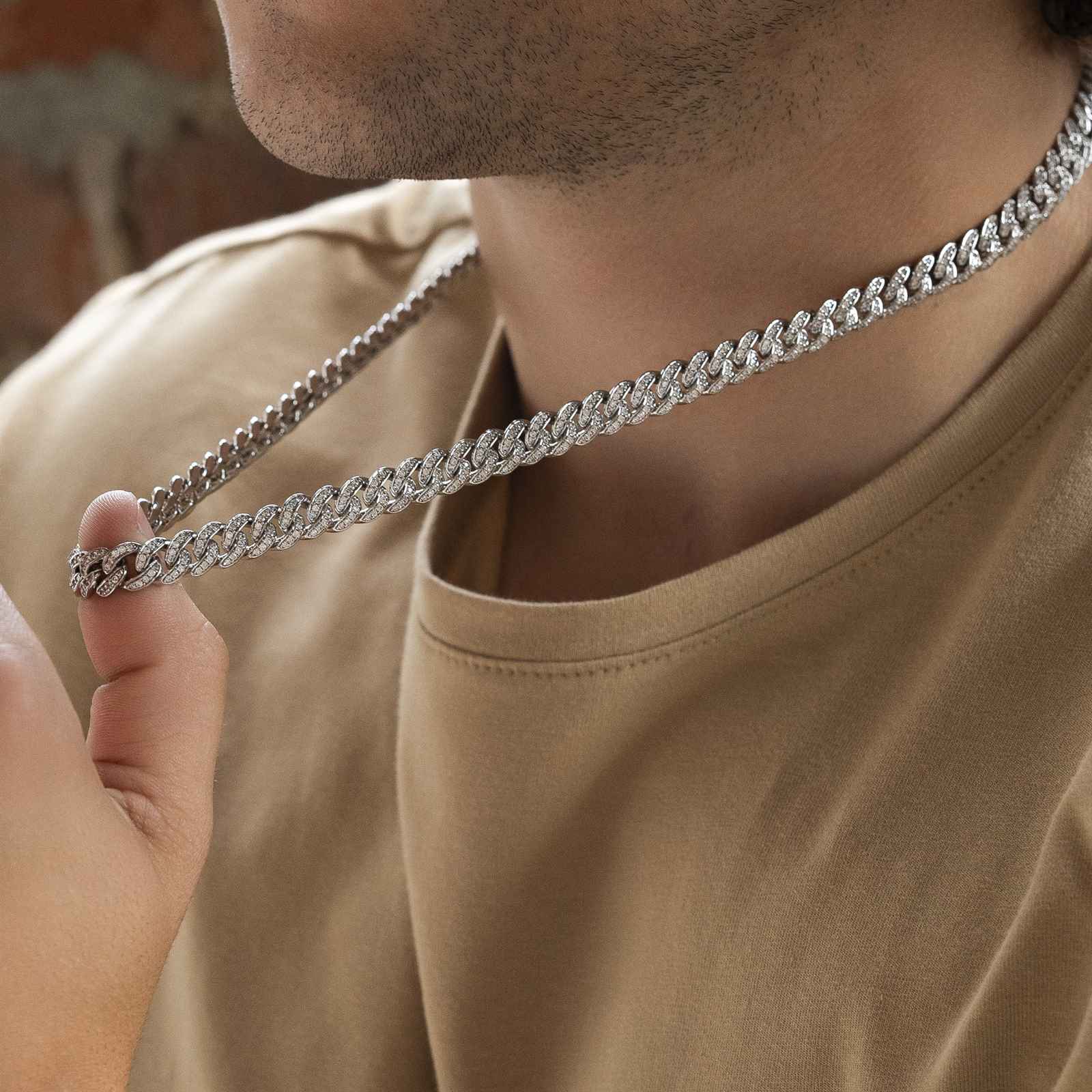 Micro Diamond Cuban Link Chain 8mm - Image 15