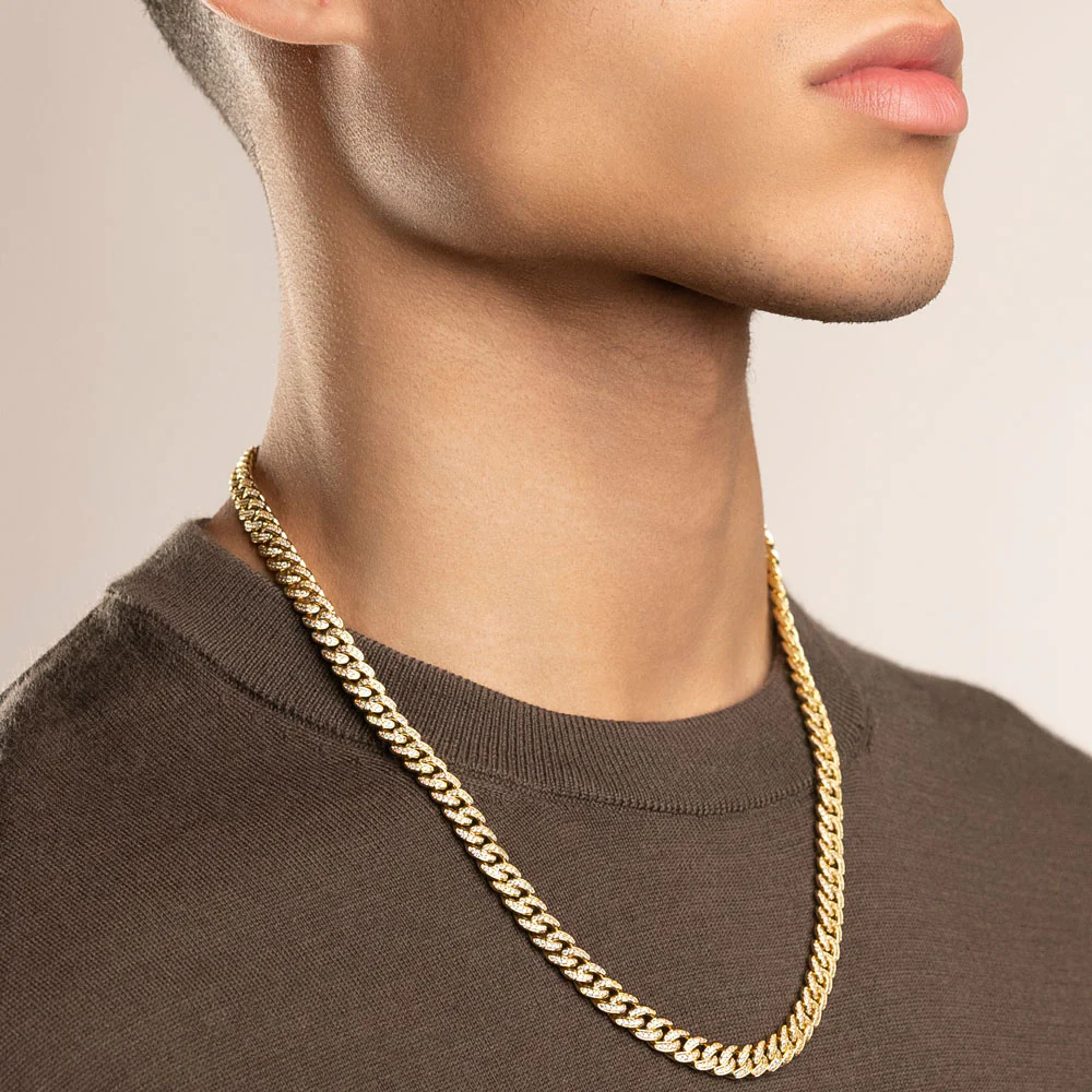 Micro Diamond Cuban Link Chain 8mm - Image 3