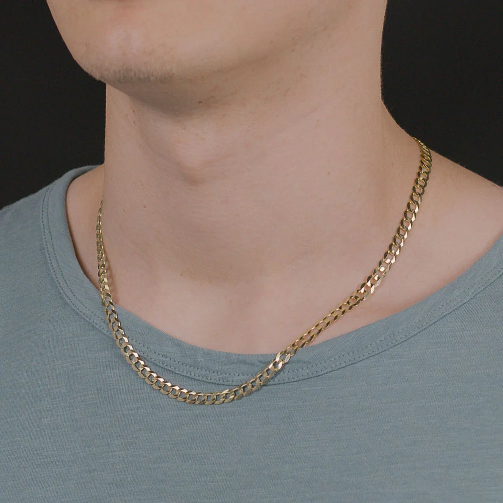 Solid Gold Curb Cuban Link Chain - Image 11