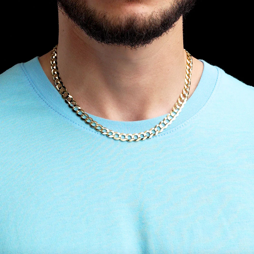 Solid Gold Curb Cuban Link Chain - Image 14