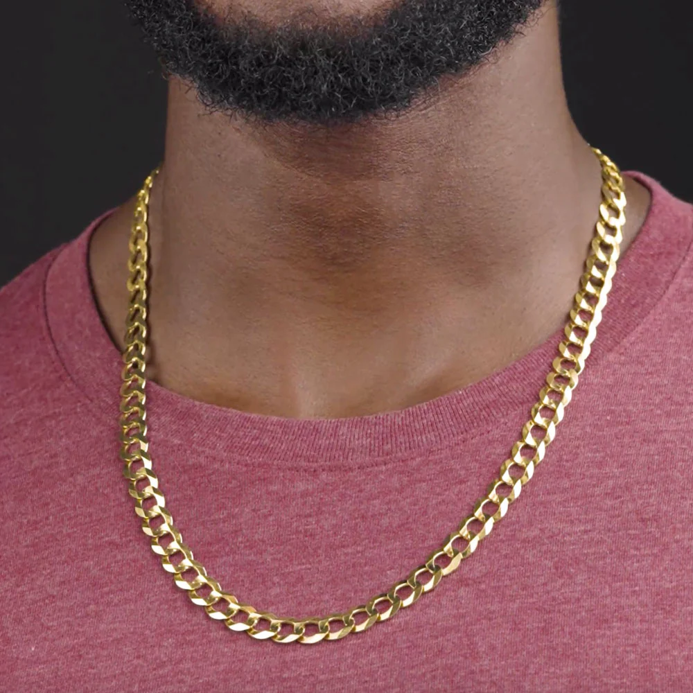 Solid Gold Curb Cuban Link Chain - Image 15
