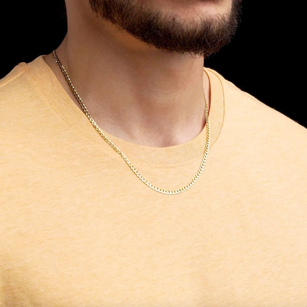 Solid Gold Curb Cuban Link Chain - Image 6