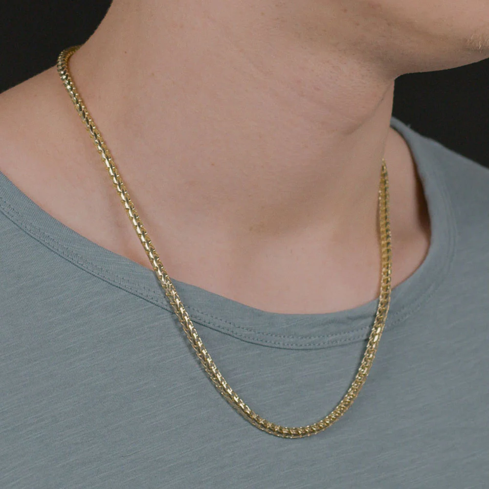 Solid Gold Curved Franco Chain - Image 6