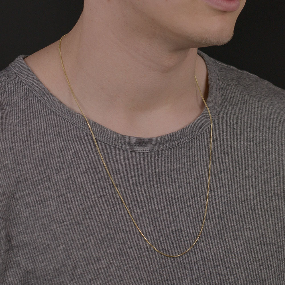 Solid Gold Curved Franco Chain - Image 7