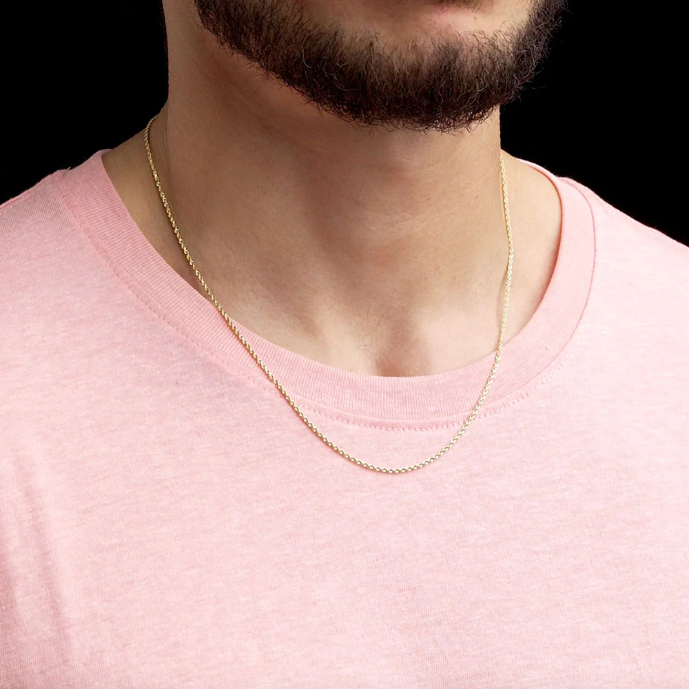 Solid Gold Rope Chain Hollow - Image 10