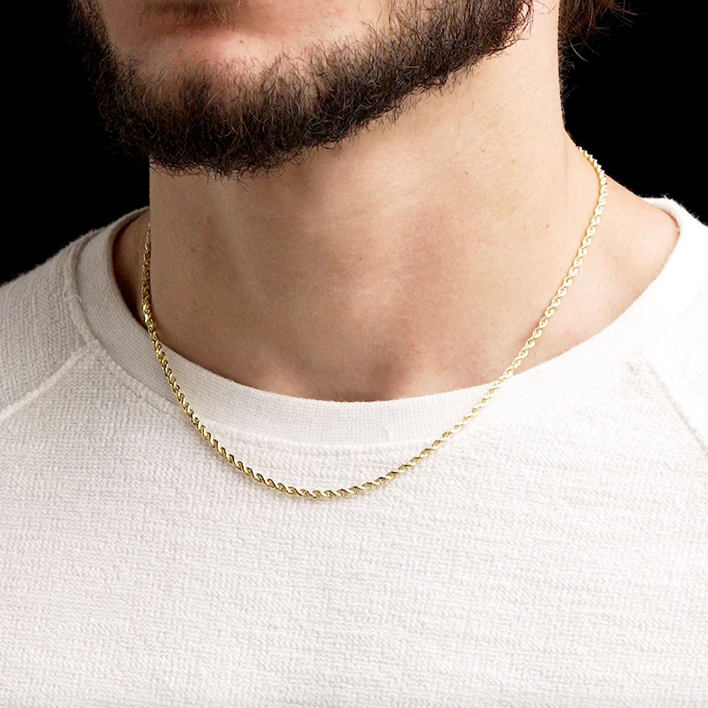 Solid Gold Rope Chain Hollow - Image 14