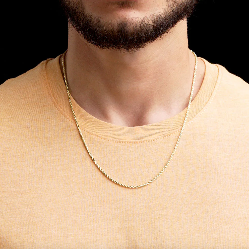 Solid Gold Rope Chain Hollow - Image 8