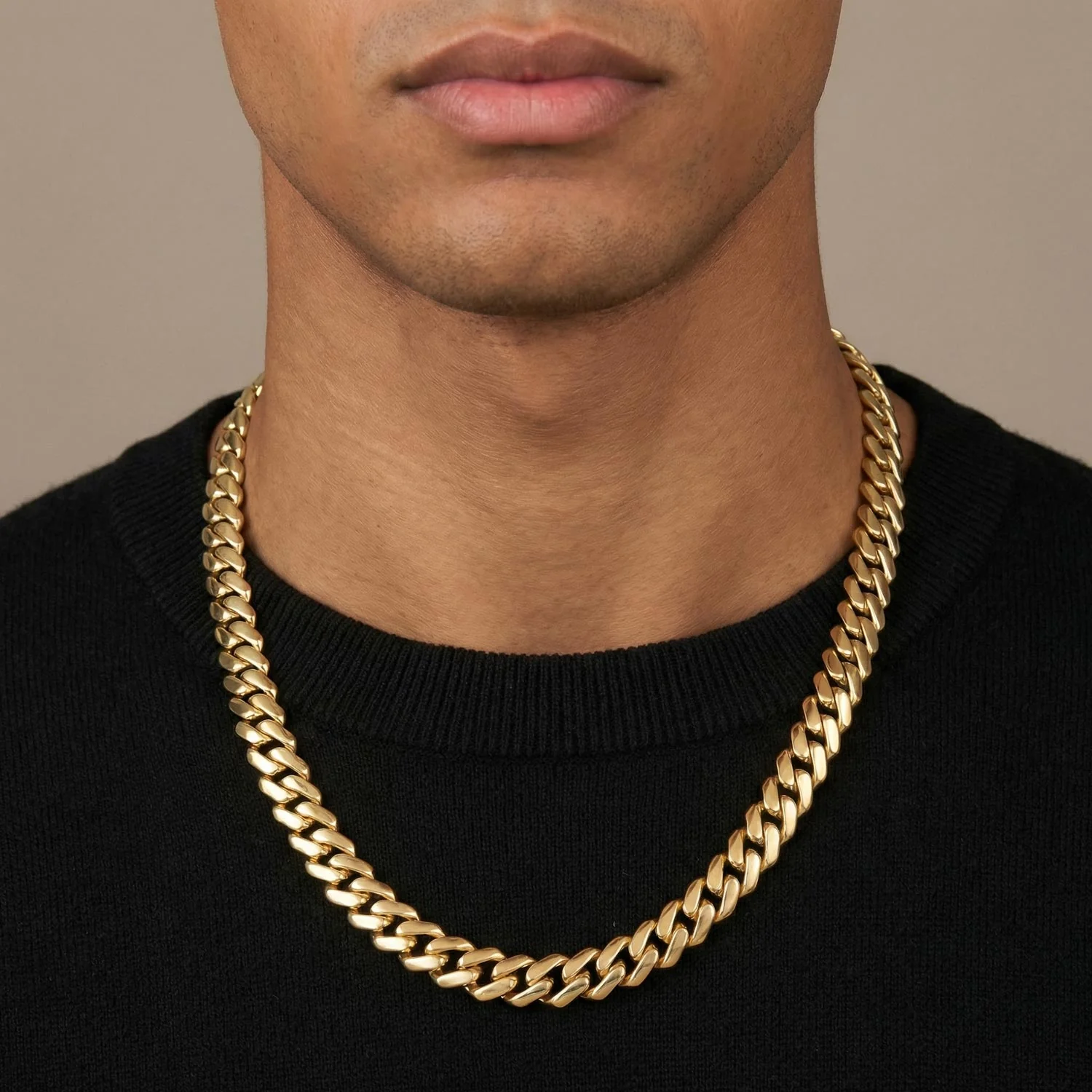 14k Gold Vermeil Cuban Monaco Bundle Set - Image 3