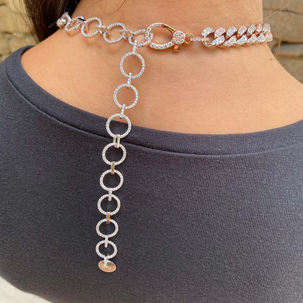 Women's Diamond Cuban Choker Necklace - Image 4
