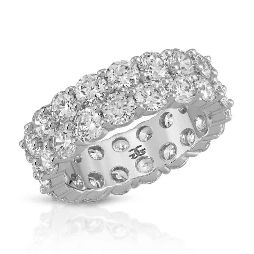 Women's Diamond Dual Eternity Ring - Image 3