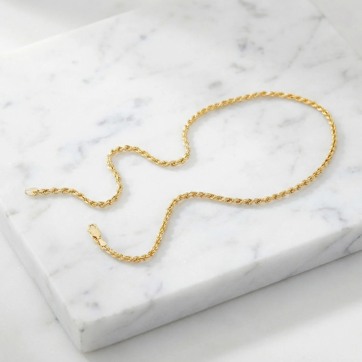 Women's Vermeil Rope Chain 3mm - Image 3